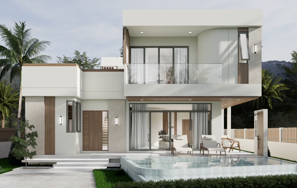 ผลงานออกแบบบ้านพักอาศัย Pinya Palm Villa
