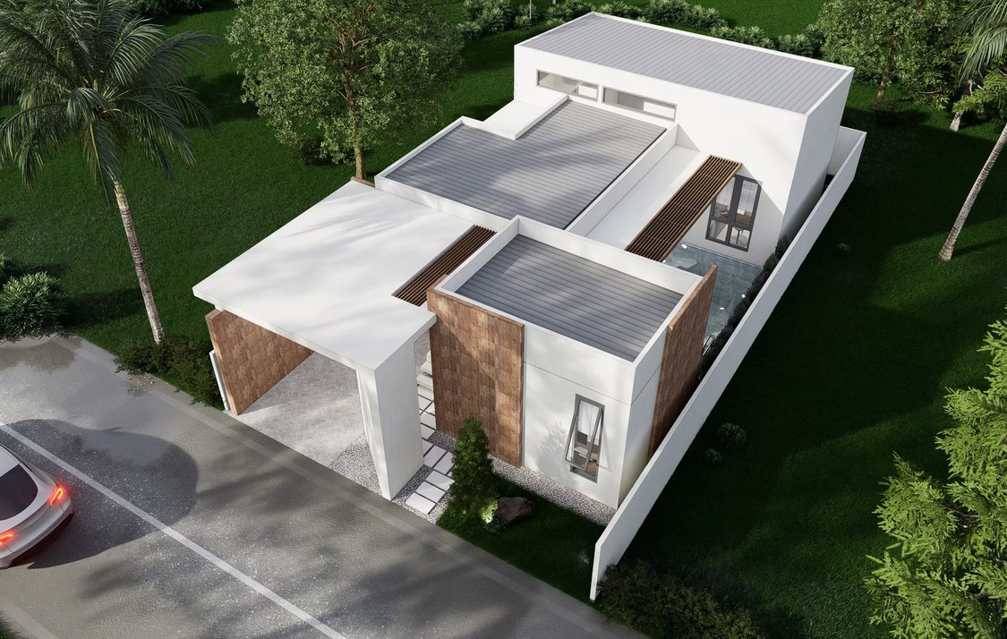 ผลงาน Minimal Courtyard Villa